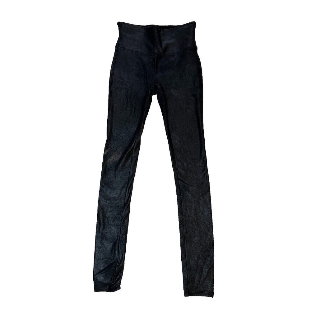 Spanx Leggings Women’s Size XS Black Faux Leather Shaping